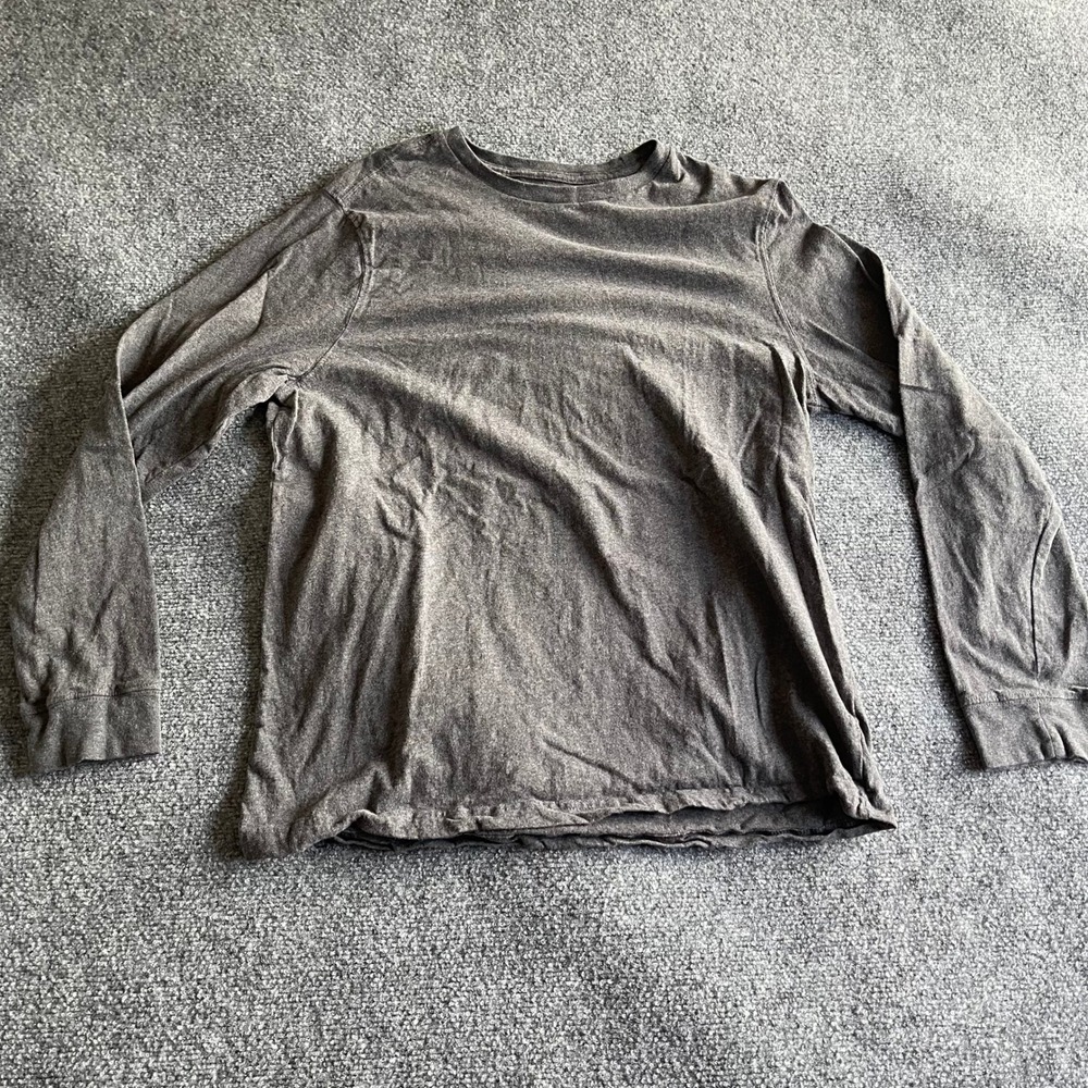 George Mens‎ Long Sleeve Crewneck T-Shirt Charcoal Gray Heather Size L 42-44